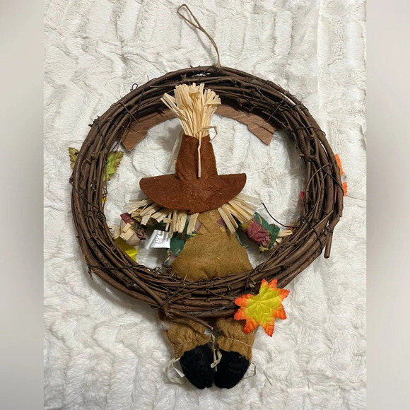 SCARECROW WELCOME SIGN Fall Decor, Door Hanger, Thanksgiving Decor - Picture 2 of 5